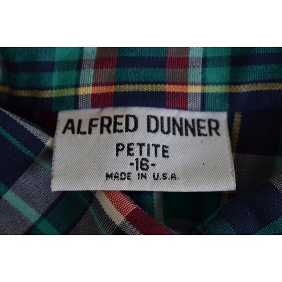 Vintage 90s Plaid Button Down Blouse - Picture 8 of 9